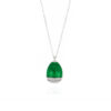 COLLANA CON CIONDOLO VERDE APRIBILE CON CHIAVE